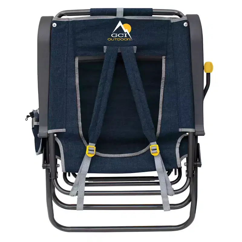 GCI Outdoor Legz Up Lounger Portable Folding Recliner Chair - Heathered Indigo