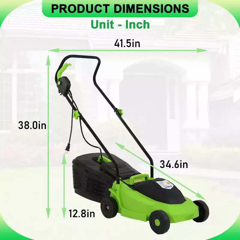 BestMassage Electric Lawn Mower Grass Cutter Machine Corded 12 Amp Dethatcher