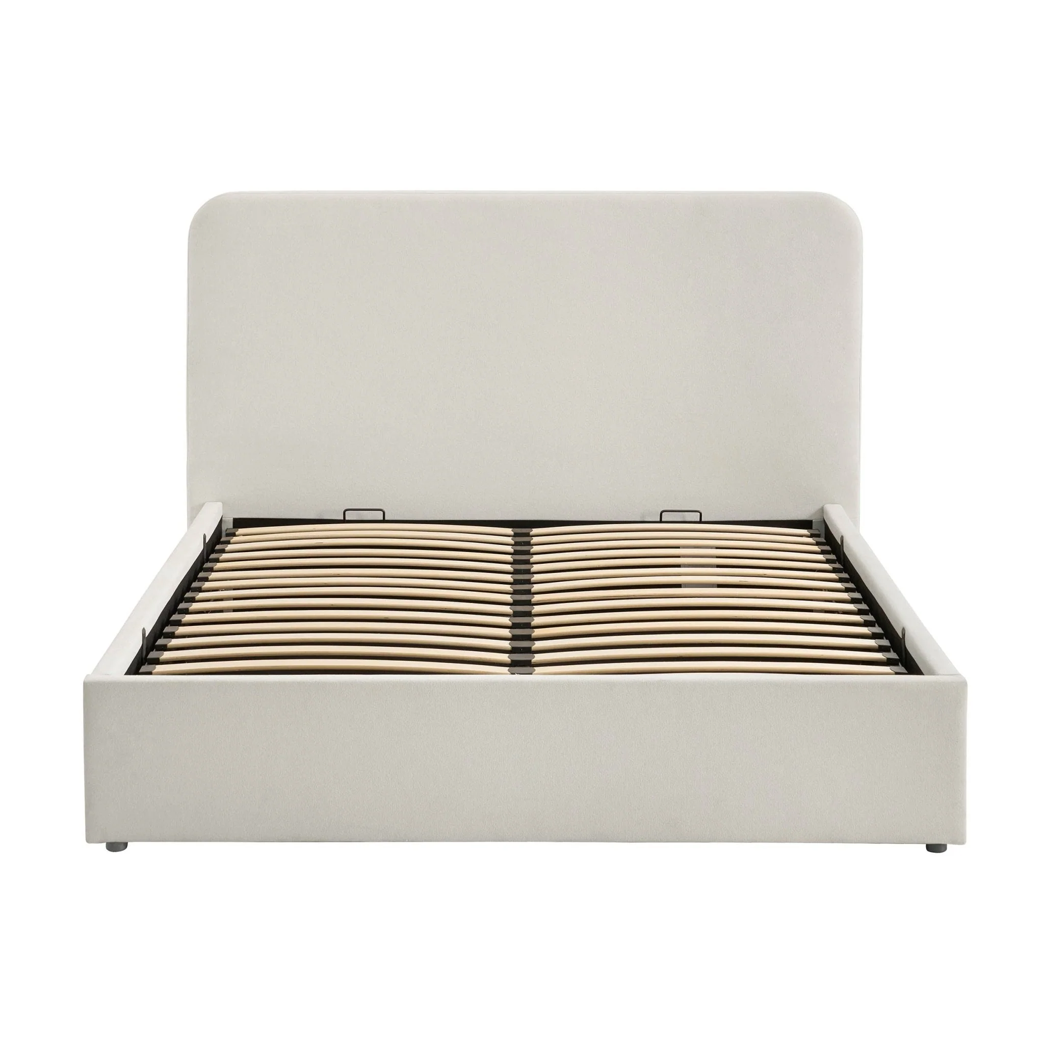 Storage Bed - Cream Linen