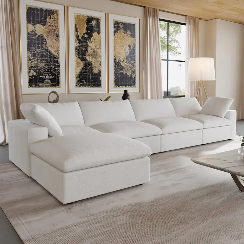 Cloud Modular Sectional Sofa,Down Filled Comfort Sofa Couch for Living Room