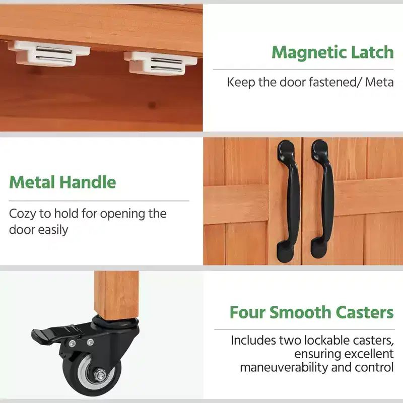 Yaheetech Outdoor Garden Potting Bench Table with Cabinet