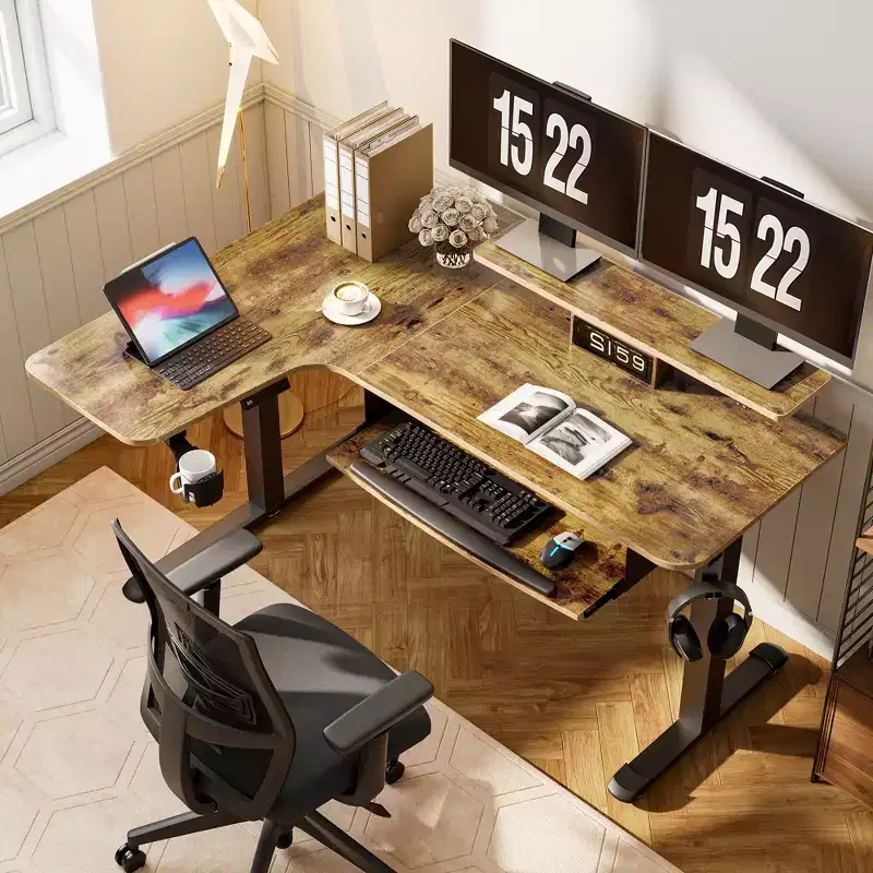 EUREKA ERGONOMIC 60x23 L Shaped Standing Desk with Accessories Set