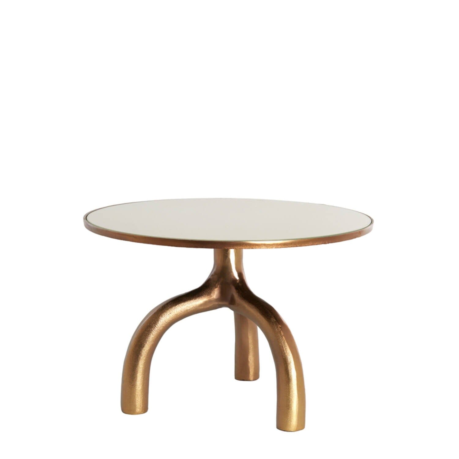 Gold & Cream Round Coffee Table