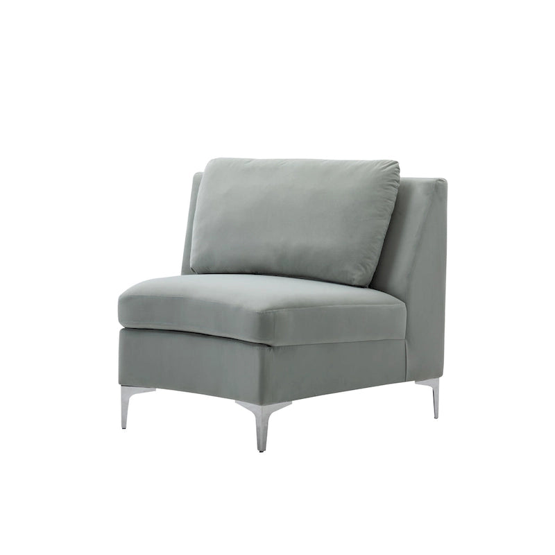 136  Velvet Semicircle couch Modular Curve Sectional Sofa