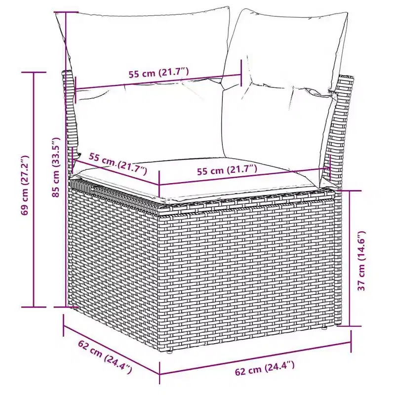 vidaXL Handy Patio Sofa Set with Cushions for Chilling Outside