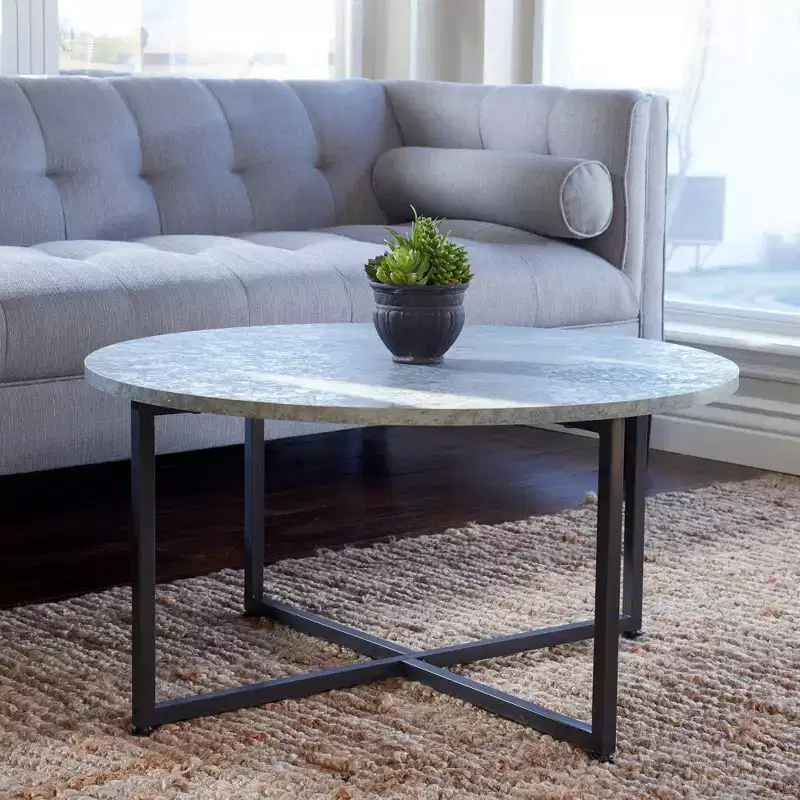 Household Essentials Jamestown Round Coffee Table