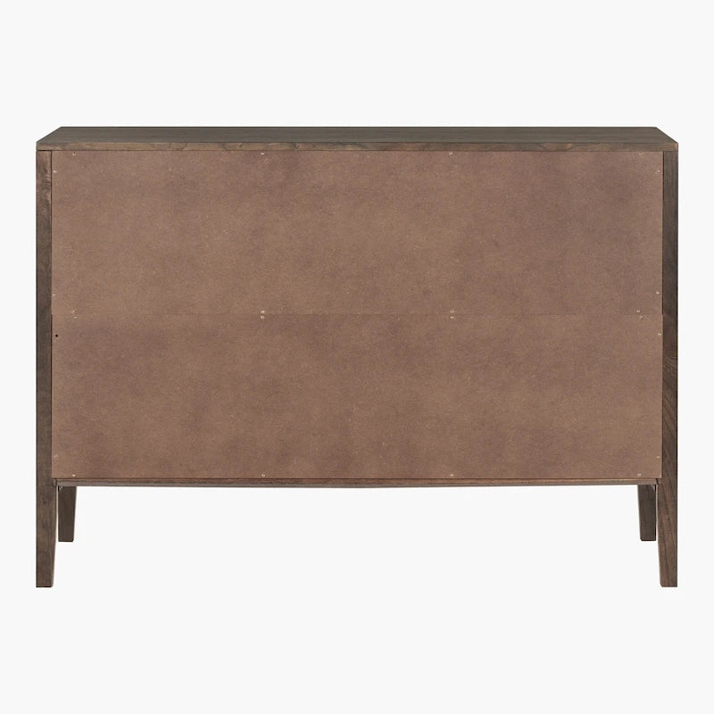 2-Door Wood Cabinet with Adjustable Shelf and Oak Legs