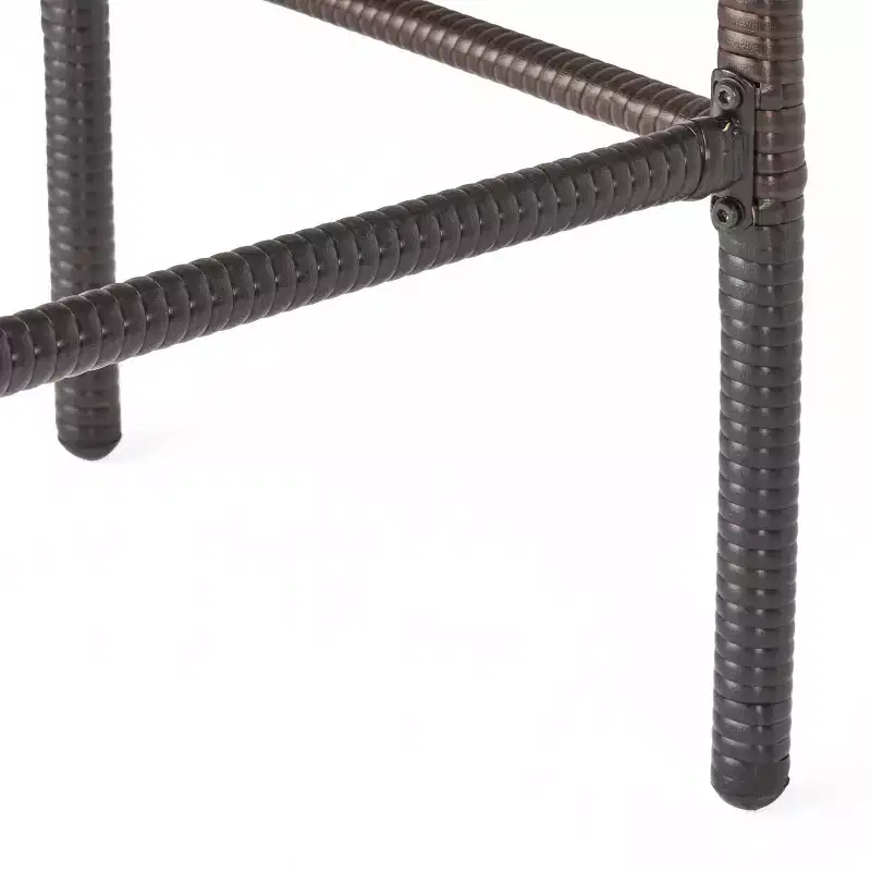 GDFStudio Barnby Outdoor Wicker and Iron 3 Piece Bar Set