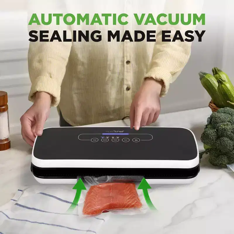 NutriChef PKVS18BK.5 Automatic Food Vacuum Sealer - Black