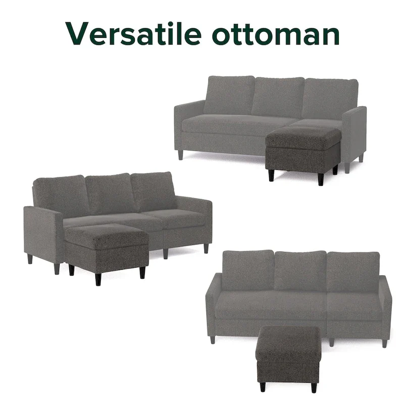 Priage by ZINUS Convertible Sectional Sofa with Reversible Chaise